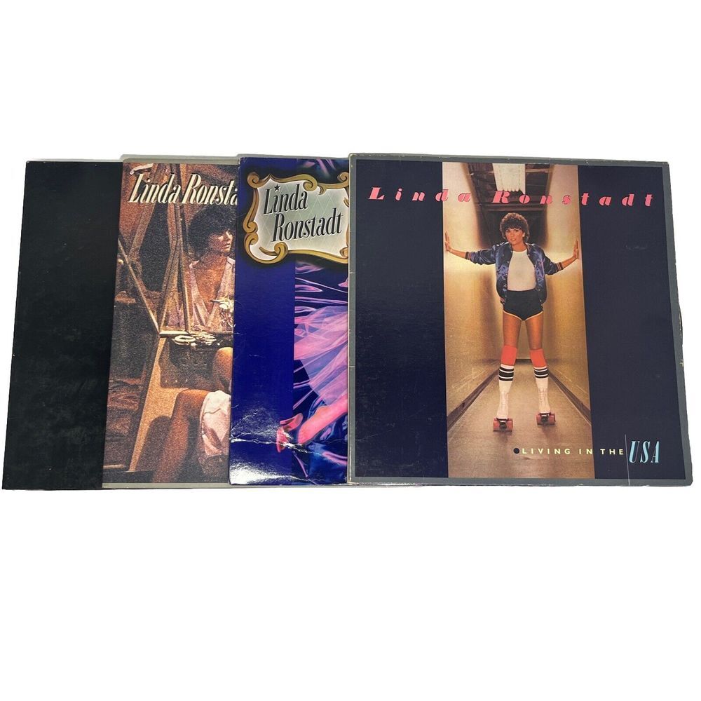 Vintage Linda Ronstadt Record Lot (4) LP Vinyl 1970s 1980s Rock Country Asylum